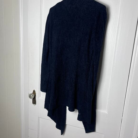 Barefoot Dreams Women's Bamboo Chic Light Waterfall Knit Dark Blue Cardigan S/M - Picture 7 of 7